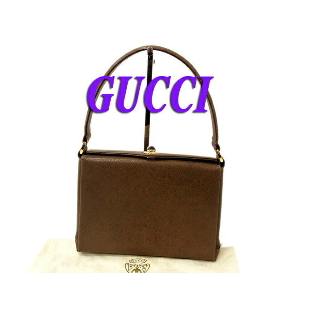 Gucci Leather Handbag With Charm